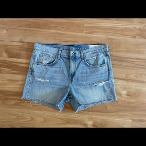 Super Cute rag & bone Mid Rise Boy Short Jean Shorts - Sz 27